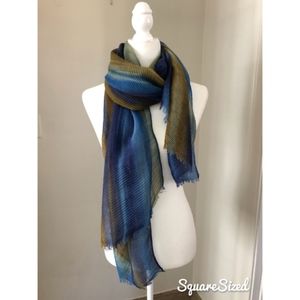 Blue Multi striped wrap/scarf